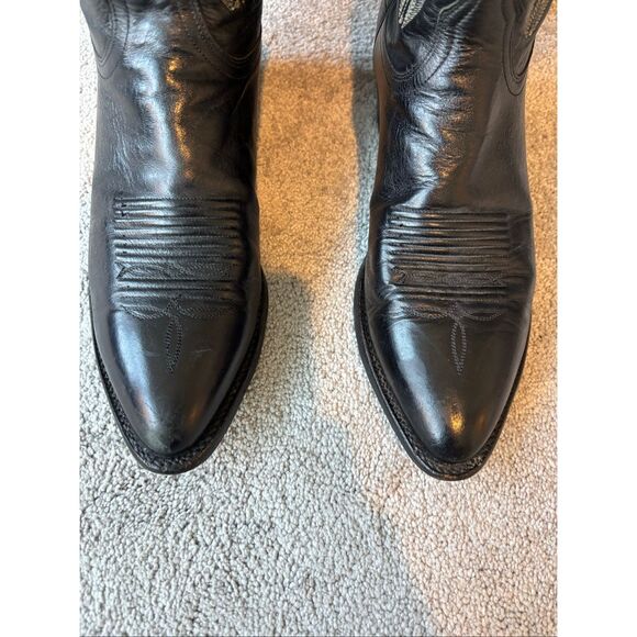 LUCCHESE 2000 Mens Black Italian Kangaroo Western Boots T3010 J4 Sz 8.5EE, $595 - Picture 3 of 10